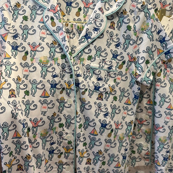 Roller Rabbit Charleston Monkeys Polo PJs XS - Picture 3 of 3